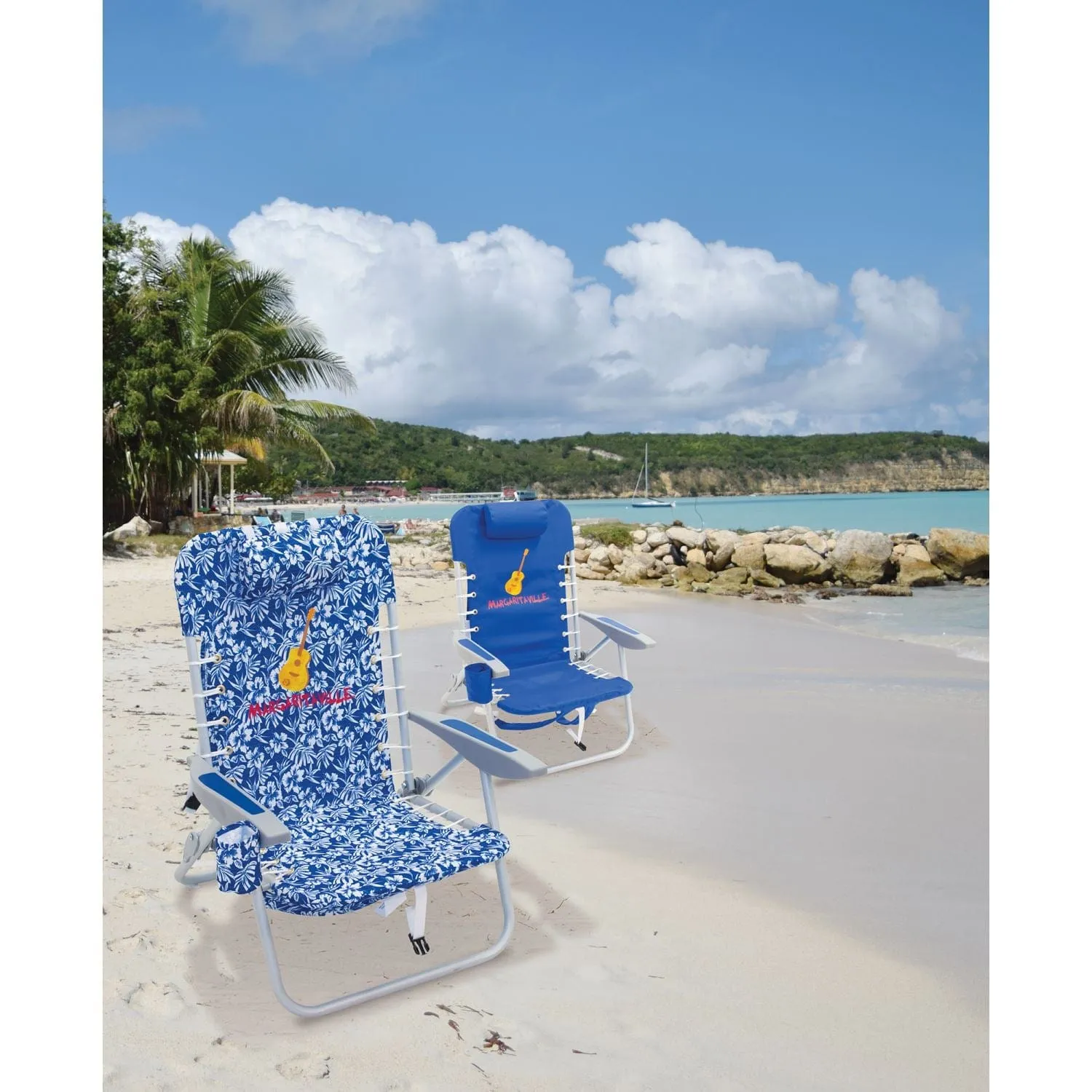 Margaritaville | 4-Position Backpack Beach Chair - Pacific Blue