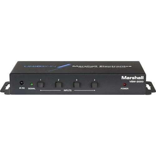 Marshall VSW-2000 4x1 3G/HD/SD-SDI Switcher, Up to 4 HD-SDI