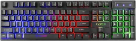 Marvo K605 Gaming Keyboard, 3 Colour LED Backlit, Multi Media and Anti Ghosting Keys, Frameless Design, USB 2.0 Connection