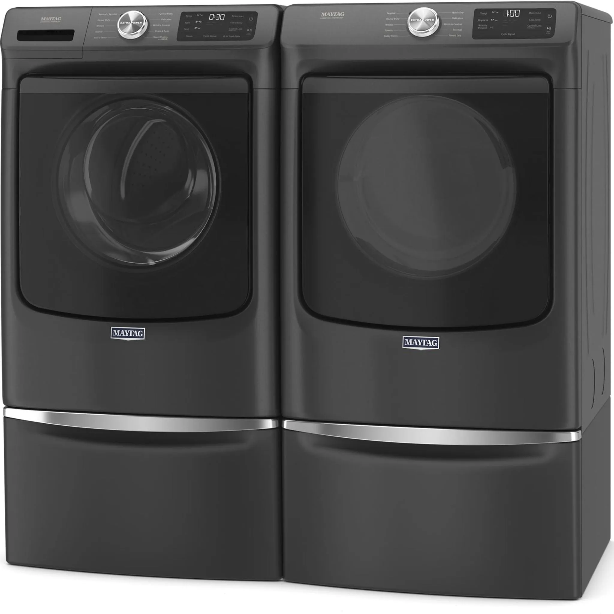 Maytag Front Load Electric Dryer with Extra Power and Quick Dry cycle - 7.3 cu. ft. (YMED5630MBK)