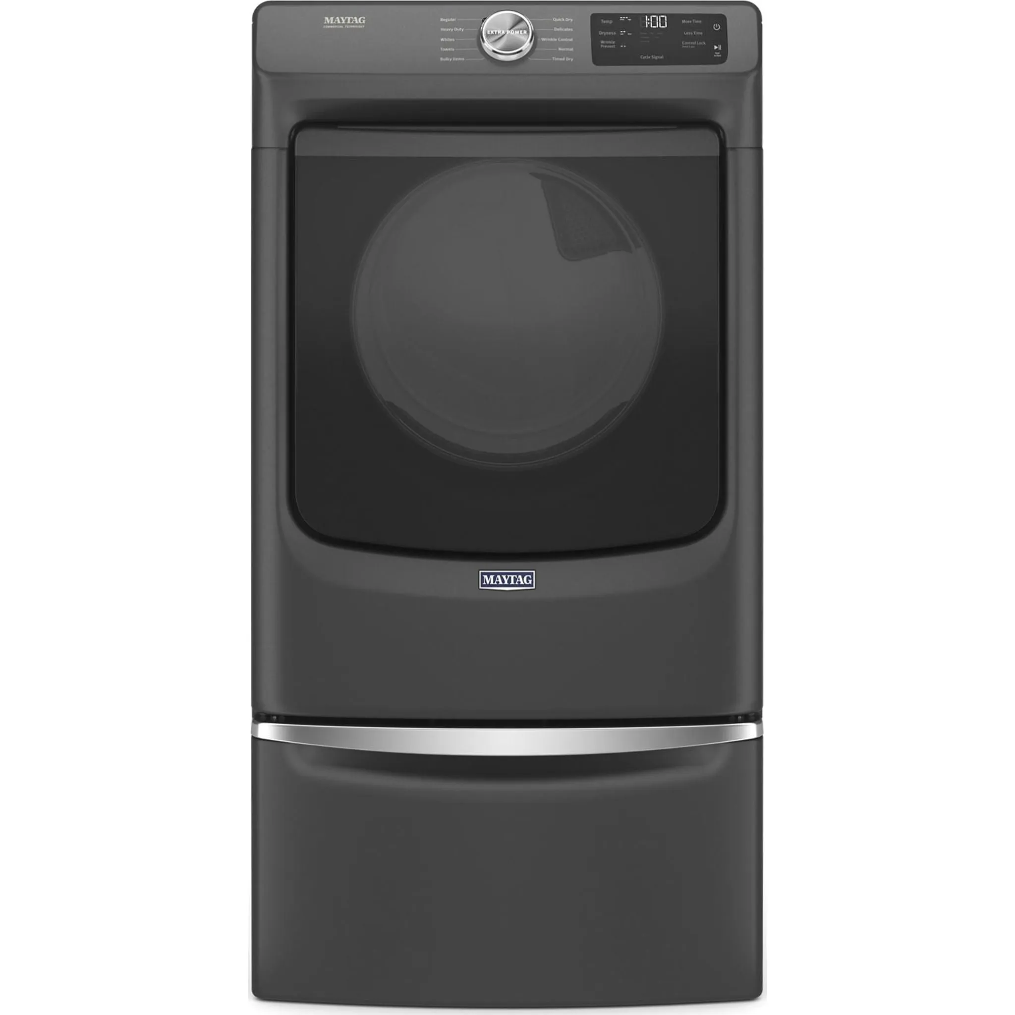 Maytag Front Load Electric Dryer with Extra Power and Quick Dry cycle - 7.3 cu. ft. (YMED5630MBK)