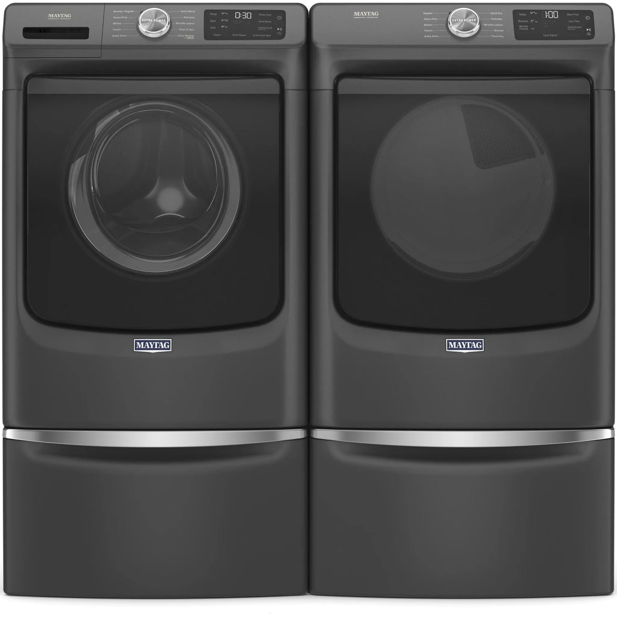 Maytag Front Load Electric Dryer with Extra Power and Quick Dry cycle - 7.3 cu. ft. (YMED5630MBK)