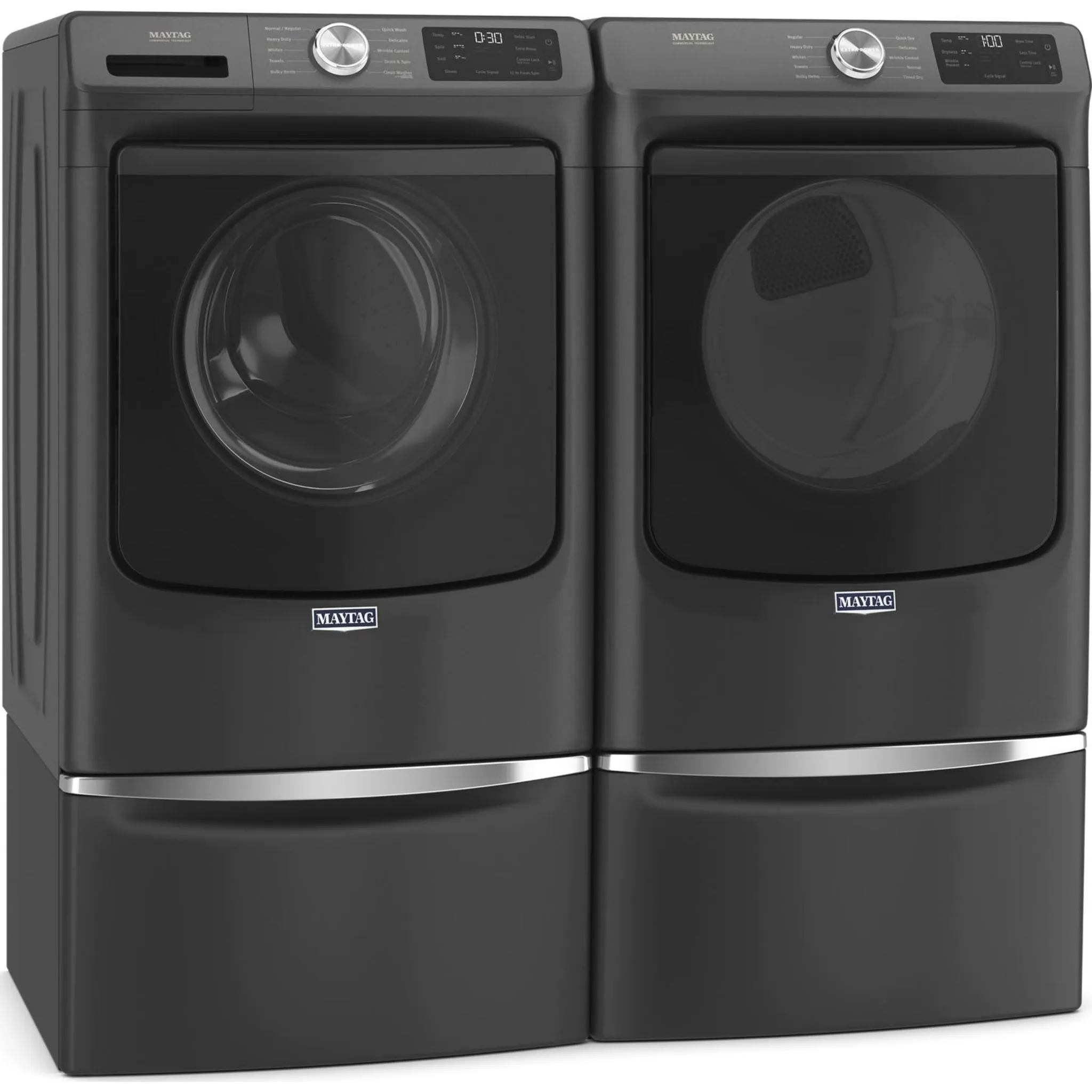 Maytag Front Load Electric Dryer with Extra Power and Quick Dry cycle - 7.3 cu. ft. (YMED5630MBK)