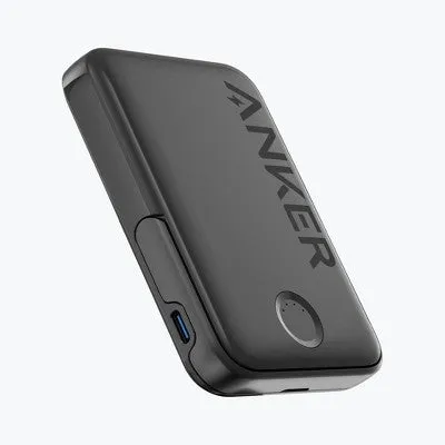 New - Anker MagGo 5000mAh 7.5W Power Bank with Kickstand - Black