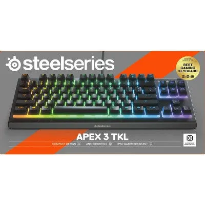 New - SteelSeries Apex 3 TKL Wired Gaming Keyboard for PC