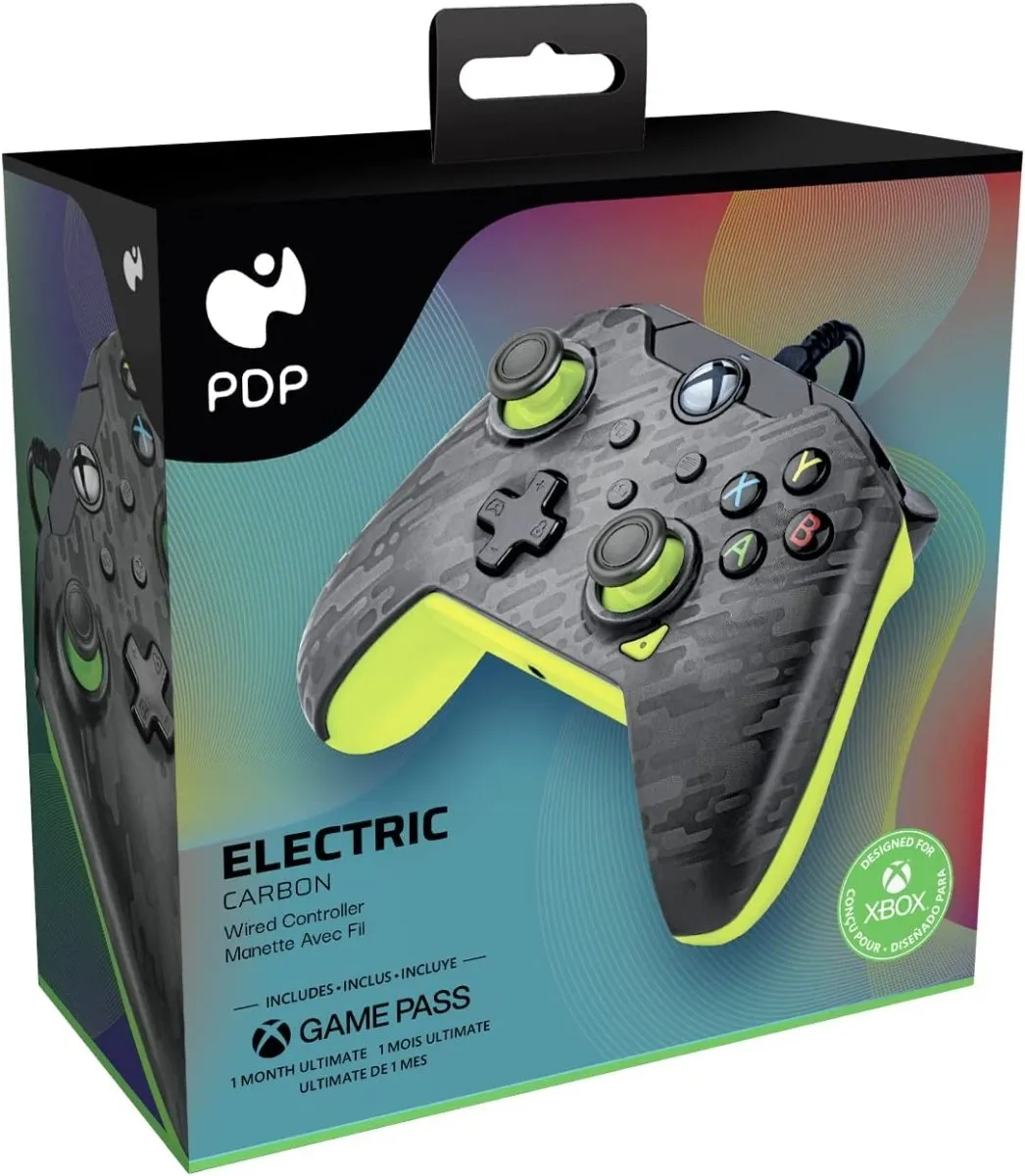 PDP Electric Carbon Wired Controller for Xbox