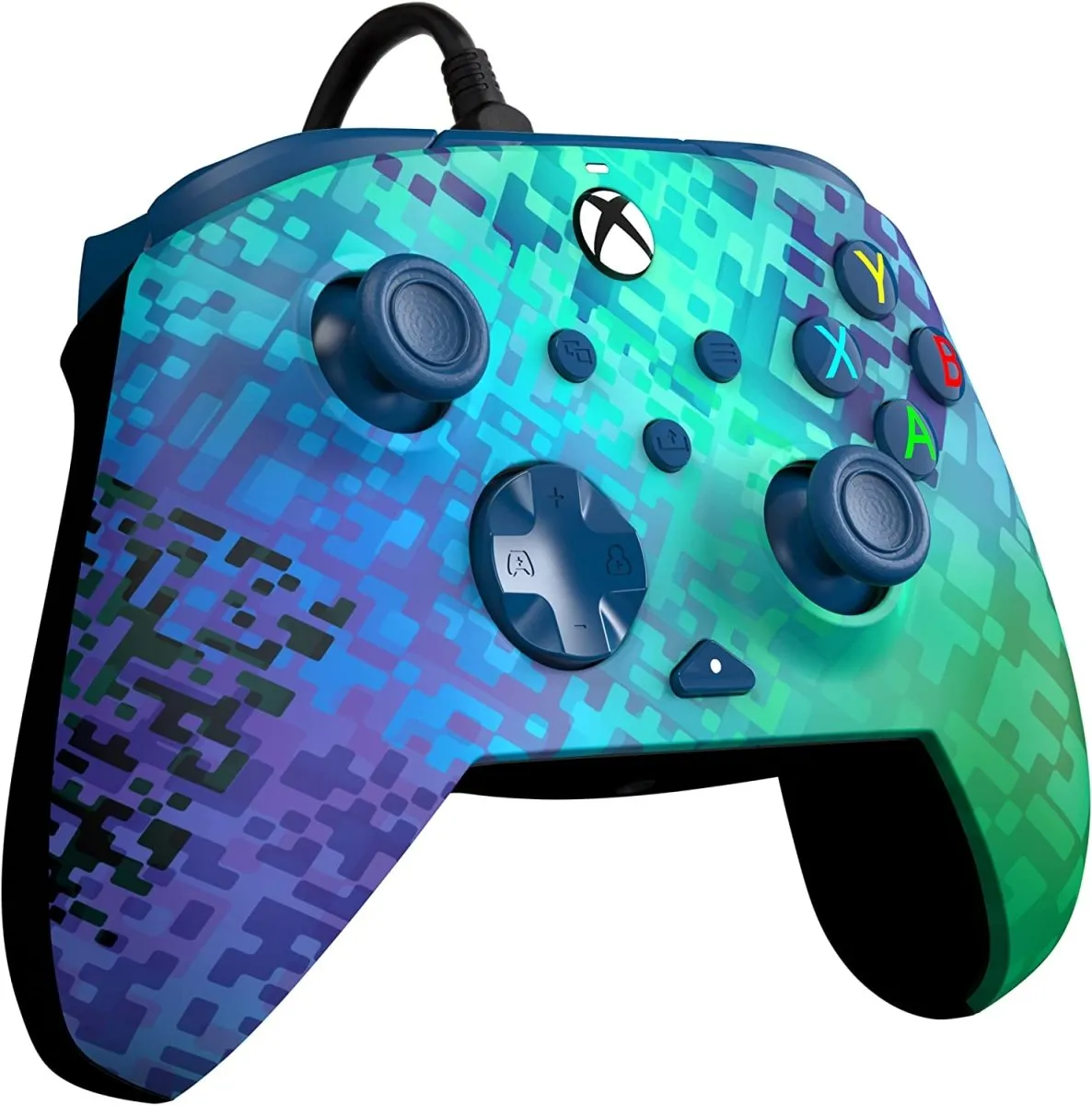 PDP Rematch Glitch Green Wired Controller for Xbox