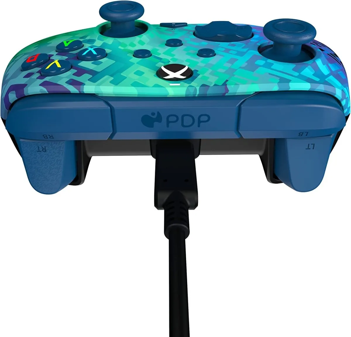 PDP Rematch Glitch Green Wired Controller for Xbox