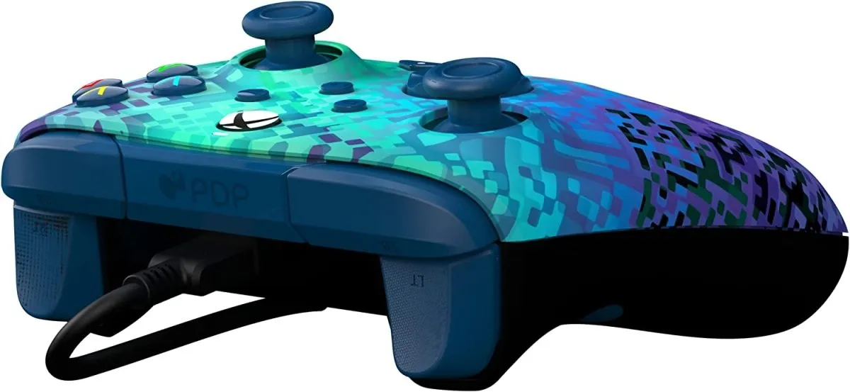 PDP Rematch Glitch Green Wired Controller for Xbox