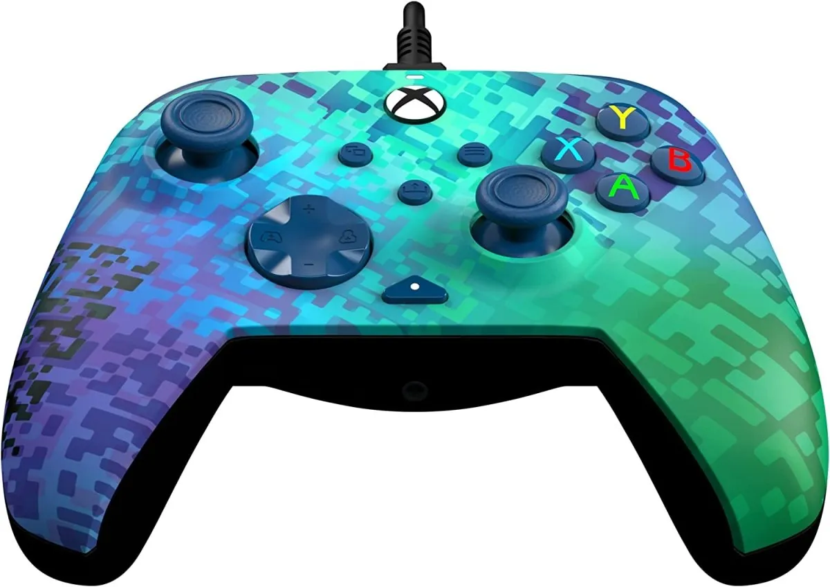 PDP Rematch Glitch Green Wired Controller for Xbox