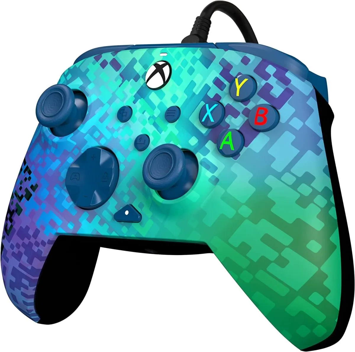 PDP Rematch Glitch Green Wired Controller for Xbox