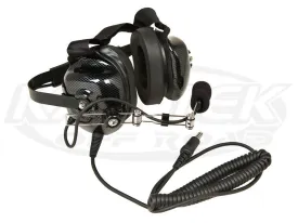 Prerunner Carbon Fiber Headset - Behind-the-Head w/ Built in Coil Cord