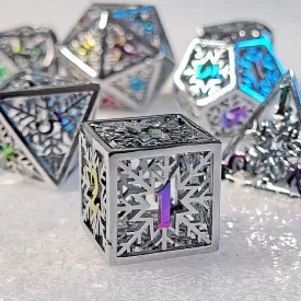 Prismatic Rime 7-Piece Hollow Metal Dice Set