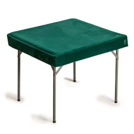 Professional Grade Green Square Table Cover for Card Games, Mahjong, Board Games, Dice Games, and More - 34.8 x 34.8"