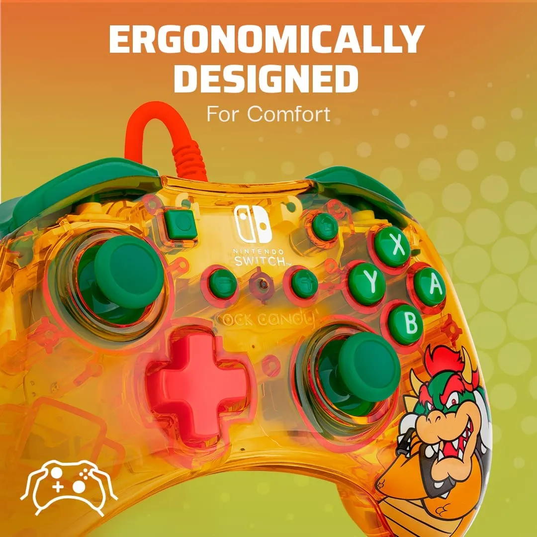 Rock Candy Nintendo Switch Wired Controller - Bowser