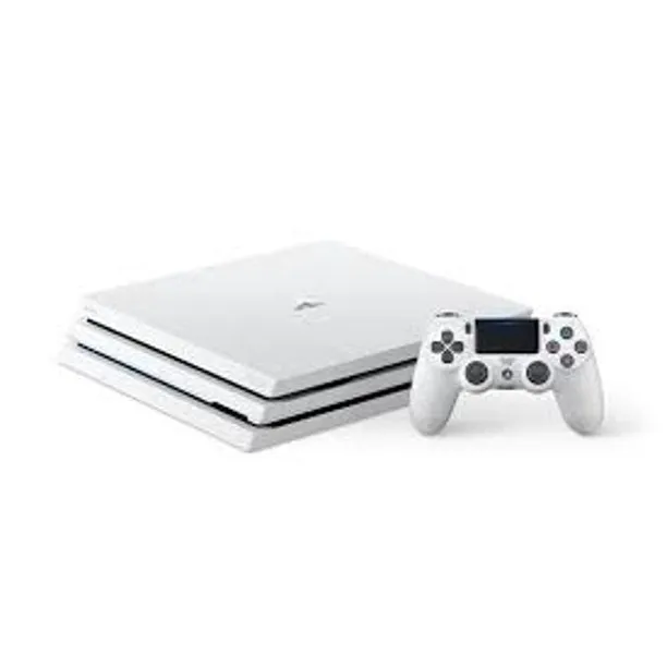 Sony PlayStation 4 Pro Glacier 1TB Gaming Consol White with BOLT AXTION Bundle Like New