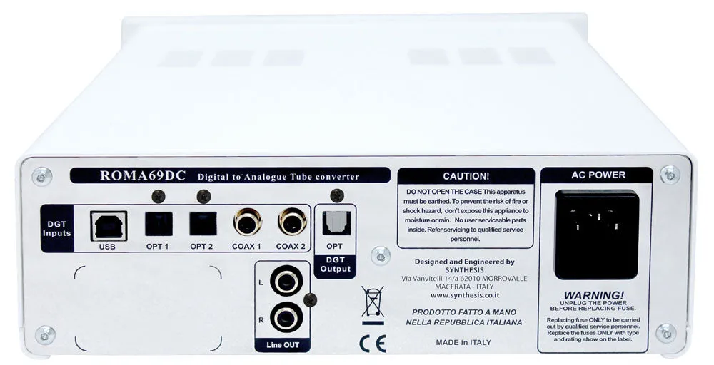 Synthesis Roma 69DC High Resolution Tube DAC (Each)