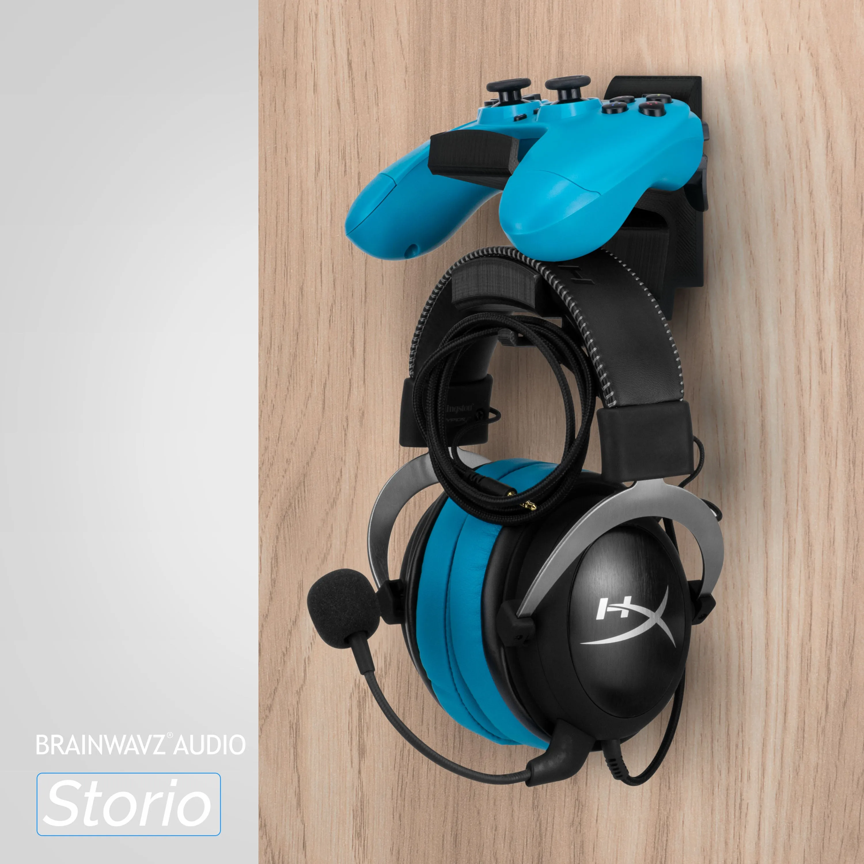 The Storio - Game Controller & Headphone Wall Hanger - Universal Adhesive Mount, No Screws or Mess