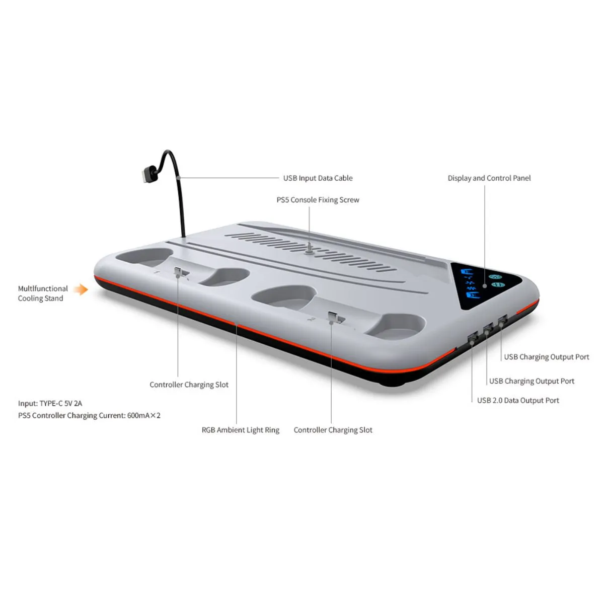 TP5-3570 PS5 Multifunctional Cooling Stand