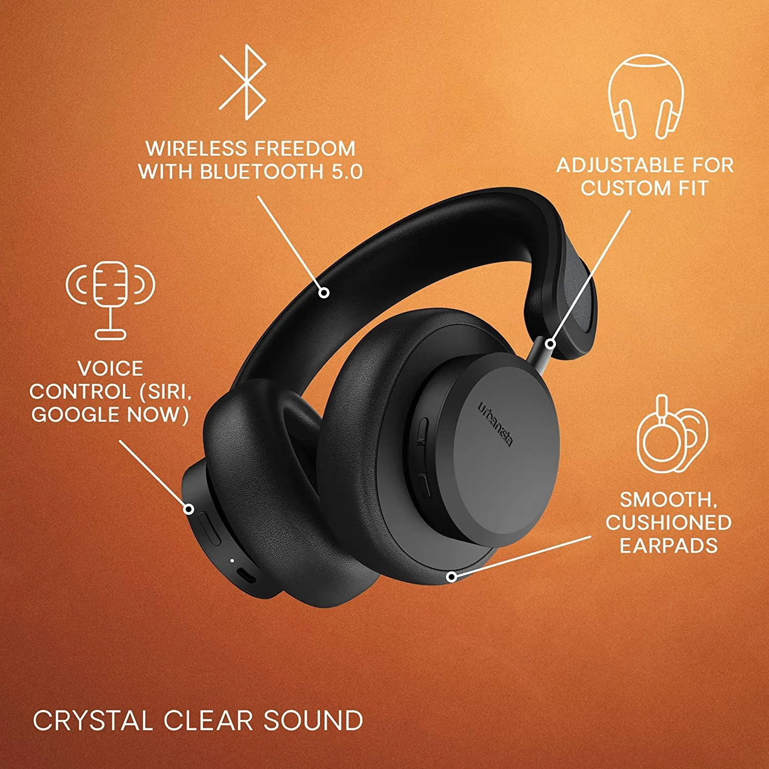 Urbanista Los Angeles Solar Powered  Noise Cancelling Headphones