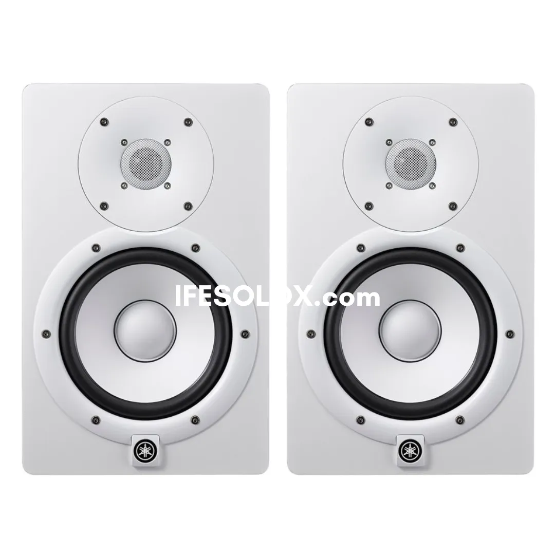 Yamaha HS7 Dual (2-Way) 6.5" Bass Reflex Bi-amplified Near Field Active Studio Monitors (White) - Brand New